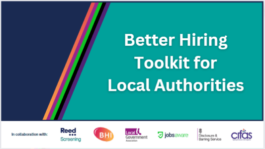DBS check Better Hiring Toolkit for Local Authorities graphic